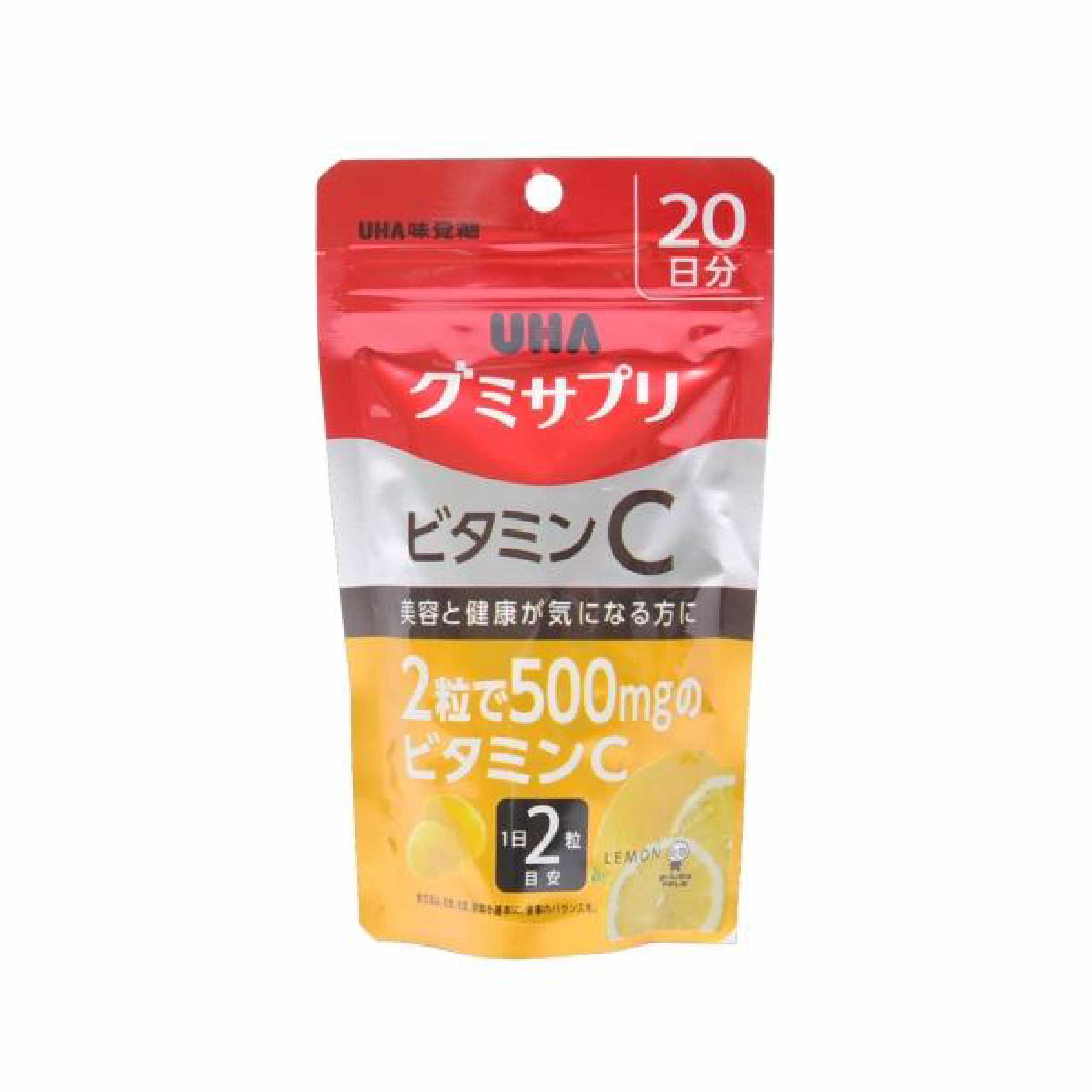 UHA 味覺糖 維他命C軟糖 高劑量維他命C,酸甜美味、Q彈好嚼,輕鬆告別日常疲勞。產品圖