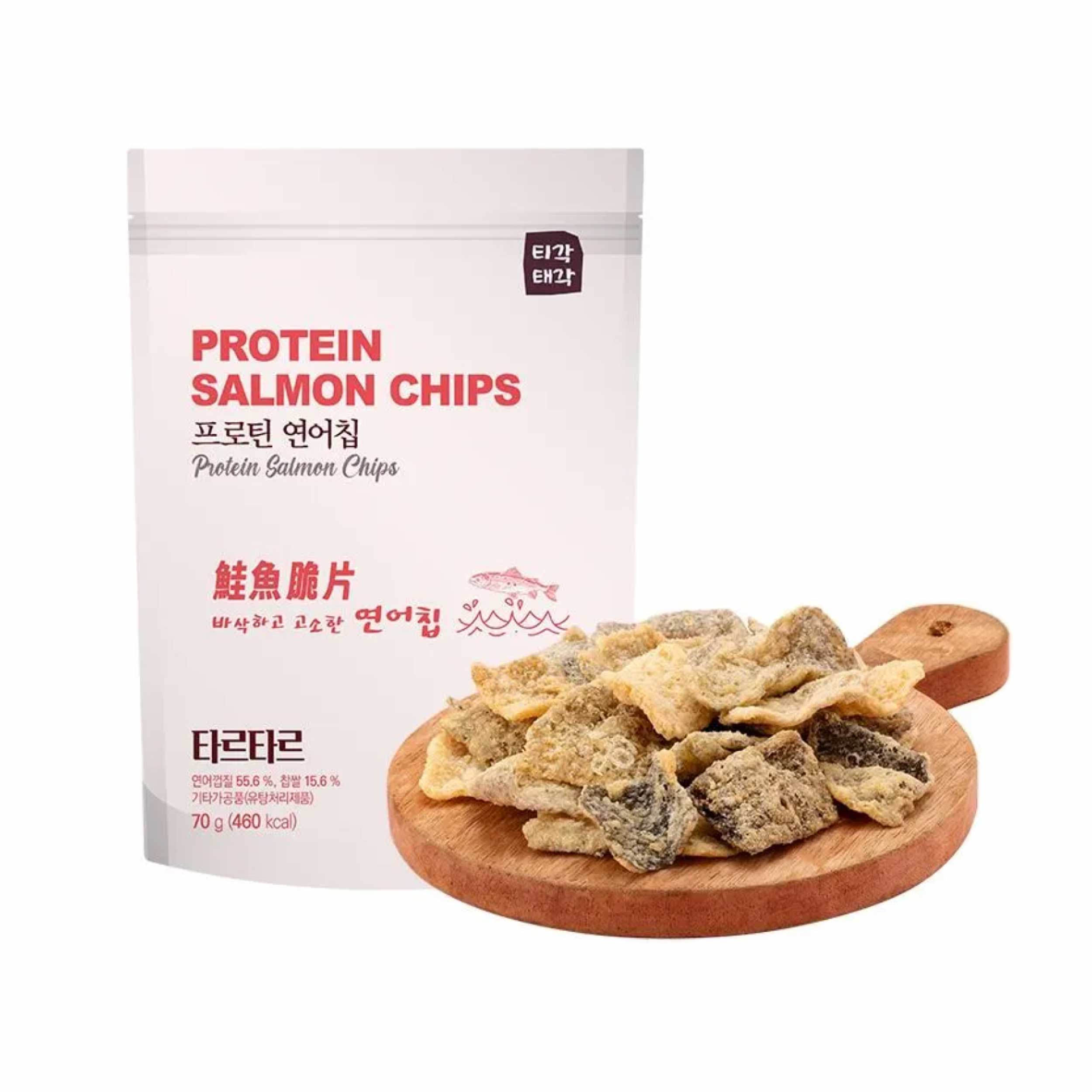 韓味不二 鮭魚脆片系列（塔塔醬風味）韓國傳統鮭魚脆片，香酥不腥、越嚼越香，追劇必囤的涮嘴零食。產品圖